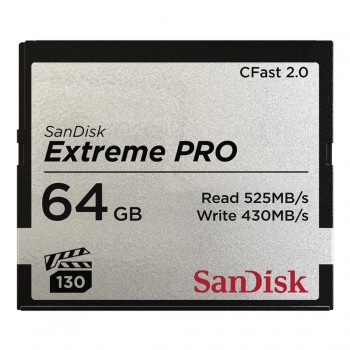 SANDISK CFAST EXTREME PRO KÁRTYA, 64GB, 525MB/SEC.