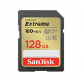 SANDISK SDXC EXTREME KÁRTYA 128GB, 180/90 MB/s , UHS-I, Class 10, U3, V30