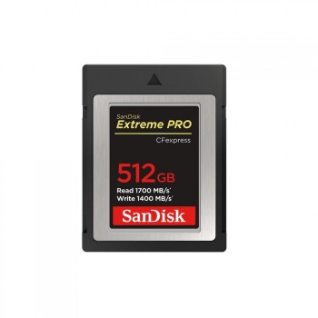 SANDISK CFEXPRESS EXTREME PRO®  KÁRTYA 512GB, Type B,  1700MB/s, 1400MB/s,