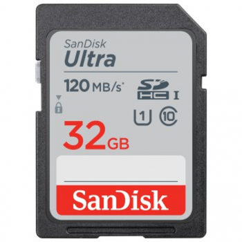 SANDISK SDHC ULTRA KÁRTYA 32GB, 120MB/s, CL10, UHS-I