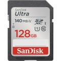 SANDISK SDXC ULTRA KÁRTYA 128GB, 140MB/s CL10 UHS-I