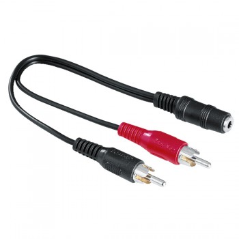 FIC ADAPTER SZTEREO 3,5MM JACK ALJ - 2RCA DUGÓ 0,1M