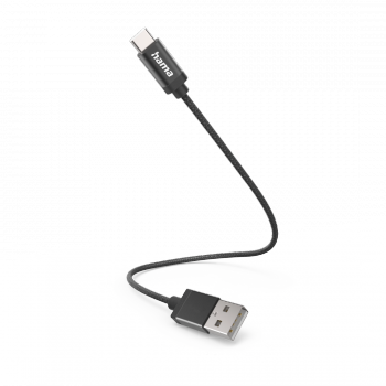 FIC ADATKÁBEL USB TYPE-C,  0,2M, FEKETE