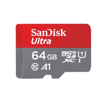SANDISK MICROSD ULTRA ANDROID KÁRTYA 64GB, 140MB/s,  A1, Class 10, UHS-I