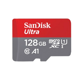 SANDISK MICROSD ULTRA ANDROID KÁRTYA 128GB, 140MB/s,  A1, Class 10, UHS-I