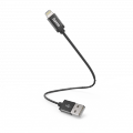 FIC ADATKÁBEL LIGHTNING, 0,2M, FEKETE
