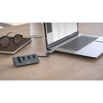 USB 3.2 GEN1 HUB (3USB PORT) + TYPE-C OTG ADAPTER, KÁRTYAOLVASÓ KOMBÓ