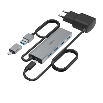 USB 3.2 GEN1 HUB 1:4 PORT + 1TYPE-C 5GB/s + USB TYPE-C OTG