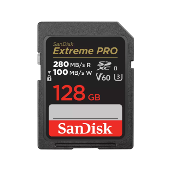 SANDISK SDXC EXTREME PRO KÁRTYA 128GB, 280/100 MB/s, UHS-II, V60, C10