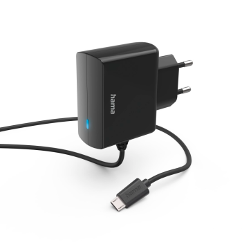 HÁLÓZATI TÖLTŐ, MICRO USB 6W, FEKETE