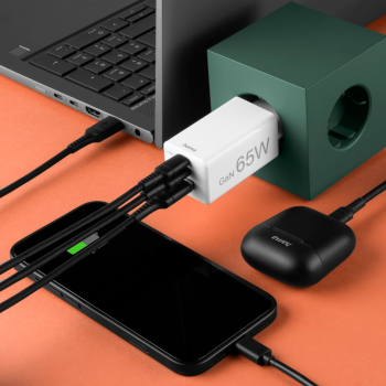 HÁLÓZATI TÖLTŐ, USB + TYPE-C 