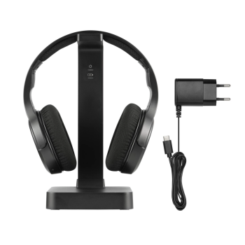 VEZETÉK NÉLKÜLI TV FEJHALLGATÓ, ÁLLVÁNNYAL (2,4GHZ, BLUETOOTH)