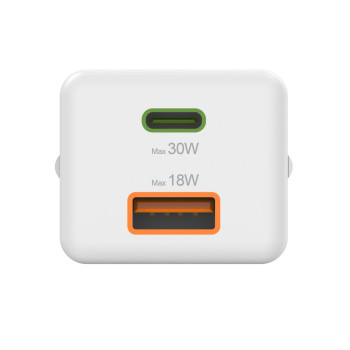 HÁLÓZATI TÖLTŐ, USB + TYPE-C 