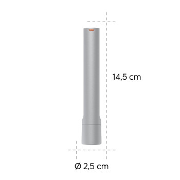 LED ZSEBLÁMPA „FL120”, ELEMES, ALUMÍNIUM, 3 ÜZEMMÓD