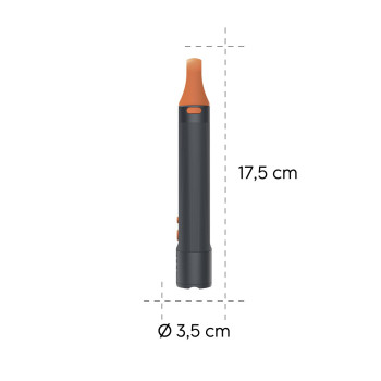 LED ZSEBLÁMPA „FLX600”, ELEMES, ALUMÍNIUM, 4 ÜZEMMÓD + SOS, ÜTÉSÁLLÓ, ZOOM