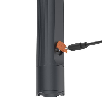 LED ZSEBLÁMPA „FLX1200-C”, TÖLTHETŐ, ALUMÍNIUM, 4 ÜZEMMÓD + SOS, ÜTÉSÁLLÓ, ZOOM