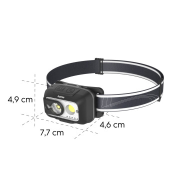 LED FEJLÁMPA „HL500-C”, TÖLTHETŐ, 4 ÜZEMMÓD