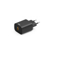 HÁLÓZATI TÖLTŐ, USB + TYPE-C "PD" 30W, FEKETE