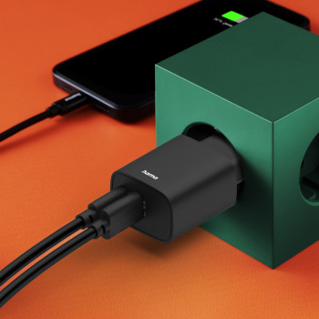 HÁLÓZATI TÖLTŐ, USB + TYPE-C 