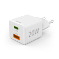 HÁLÓZATI TÖLTŐ, USB + TYPE-C "PD,QC", 20W