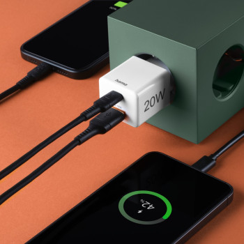 HÁLÓZATI TÖLTŐ, USB + TYPE-C 