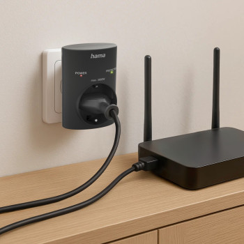 HÁLÓZATI TÚLFESZÜLTSÉG VÉDŐ ADAPTER, FEKETE