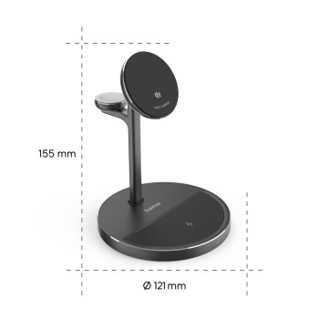 VEZETÉK NÉLKÜLI TÖLTŐÁLLVÁNY, „3IN1 QI2-MAGNET