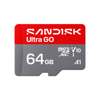 SANDISK microSDXC ULTRA GO KÁRTYA 64GB, R140 MB/S, UHS-I, V10, U1, C10, A1