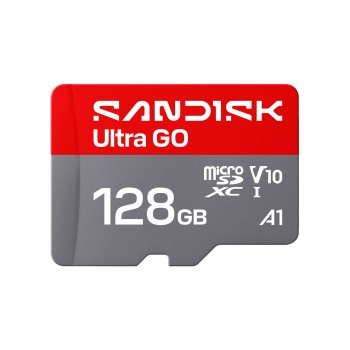 SANDISK microSDXC ULTRA GO KÁRTYA 128GB, R190 MB/S, UHS-I, V10, U1, C10, A1