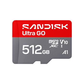 SANDISK microSDXC ULTRA GO KÁRTYA 512GB, R190 MB/S, UHS-I, V10, U1, C10, A1