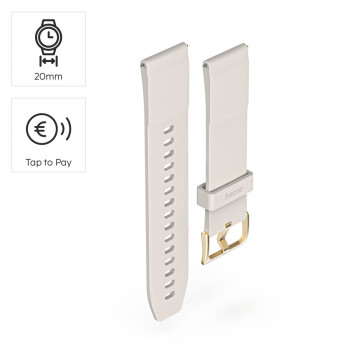 HAMA NFC FIZETŐ ÓRASZÍJ 20MM, BÉZS