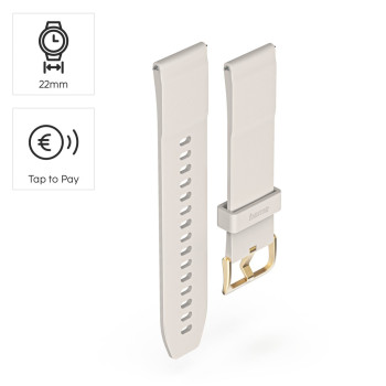 HAMA NFC FIZETŐ ÓRASZÍJ 22MM, BÉZS