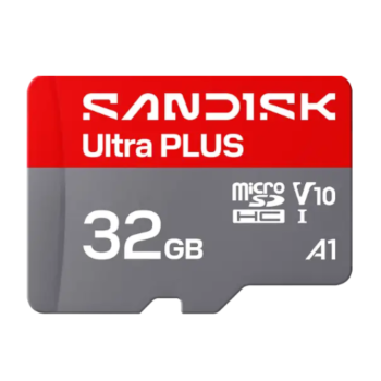 SANDISK microSDHC Ultra Plus 32GB (UHS-I, V10, U1, C10, A1, R130MB/s, Full HD)