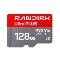 SANDISKmicroSDXC Ultra Plus 128GB (UHS-I, V10, U1, C10, A1, R200MB/s, Full HD)