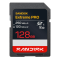 SANDISK SDXC Extreme PRO 128GB, 250/120MB/s, UHS-I, V30, U3, 4K UHD