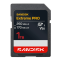 SANDISK SDXC Extreme PRO 1TB, 250/170MB/s, UHS-I, V30, U3, 4K UHD
