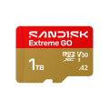 SANDISK microSDXC EXTREME GO KÁRTYA 1TB, R240 MB/S, W160MB/S, UHS-I, 5K, 4K UHD, U3, V3