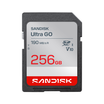 SANDISK SDXC Ultra GO 256GB UHS-I,V10, U1, C10, R190MB/s