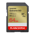 SANDISK SDXC Extreme GO 64GB UHS-I,V30, U3, C10, R170MB/s, W80MB/s