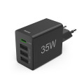 HÁLÓZATI TÖLTŐ, 3xUSB + TYPE-C "PD,QC", 35W
