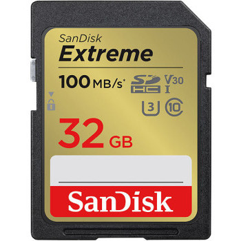 SANDISK SDHC EXTREME KÁRTYA 32GB, 100MB/s , UHS-I, Class 10, U3, V30